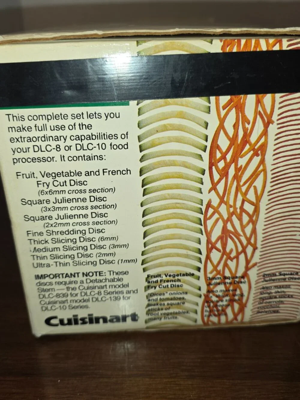 Cuisinart DLC-8 / DLC-10 accessory set containing multiple stainless steel